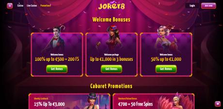 App di Joker8 Casino Homepage