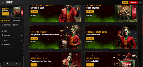 Jokery Casinos Homepage