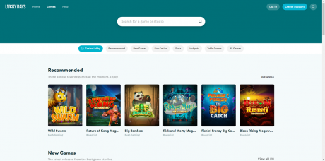 Lucky Days Casinos Homepage
