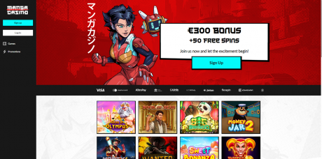 Manga Casino-appar Homepage