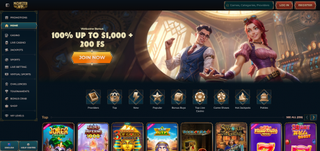MonsterWin Casinos Homepage