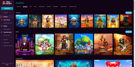 PlayBooms Homepage