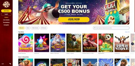 Shotz Casinos Homepage