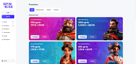 Spinrises Homepage
