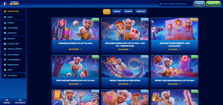 Spins of Glory Homepage