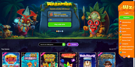 App di Wazamba Casino Homepage