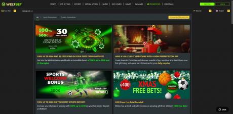 Weltbets Homepage