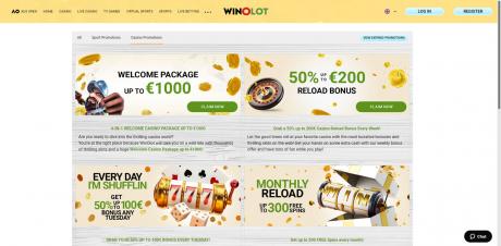 App del casinò WinOlot Homepage
