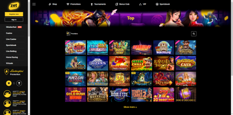 App di ZetCasino Homepage