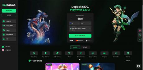 ZipCasino Homepage
