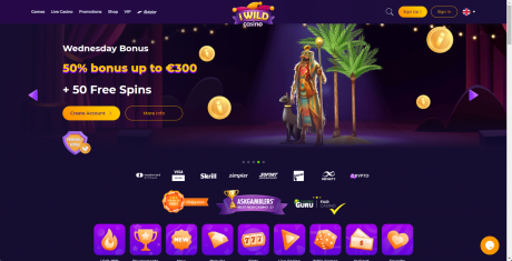 iWild Casino-appar Homepage