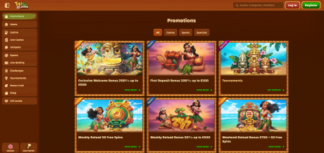TikiCasinos Homepage