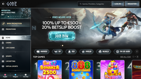 Godz Casinos Homepage