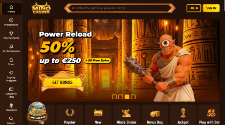 Mino Casinos Homepage